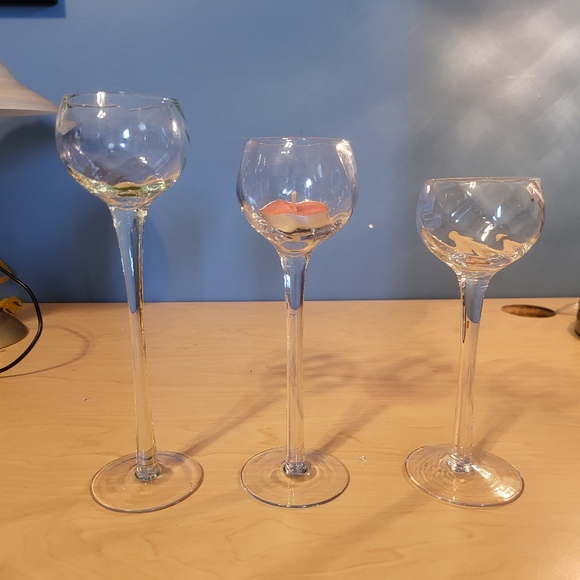 DECOSTAR™ GLASS CANDLE HOLDERS 3PC/SET - Picture 3 of 5